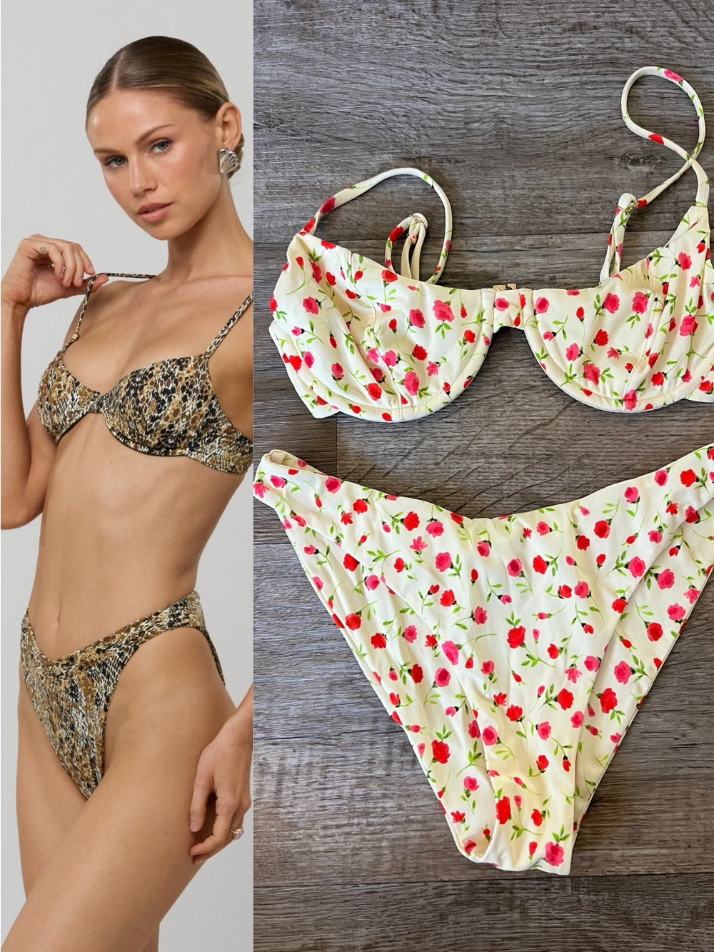 RESA Matty Underwire Cup and High Waist Bottoms in Floral Print